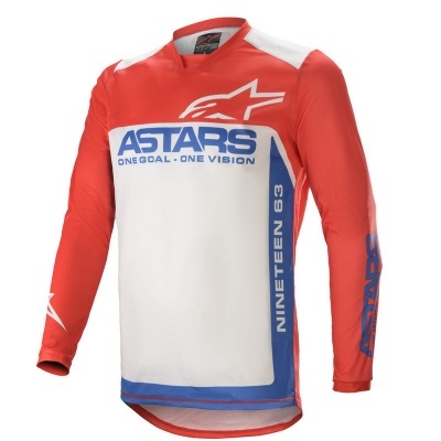 Camisola Alpinestars Racer Supermatic Vermelho/Azul/Branco