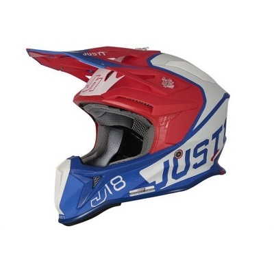 Capacete JUST1 J18 Vertigo Azul Vermelho