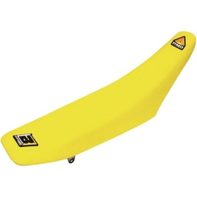 Banco amarelo para mota com logótipos B e DMD