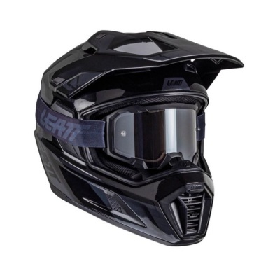 Capacete Leatt Adventure 8.5 Preto com oculos