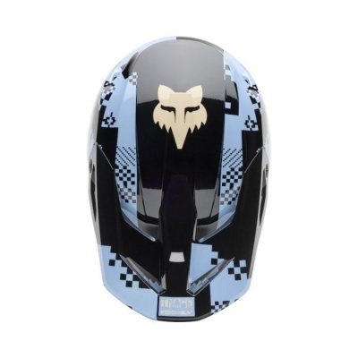 Capacete Fox V1 Digi Image azul preto