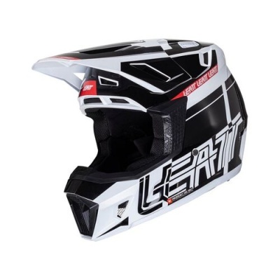 Capacete Leatt 7.5 V24 Com Oculos Preto/Branco