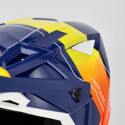 Capacete Acerbis T711  Azul Laranja