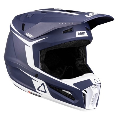 Capacete Leatt 3.5 com oculos azul