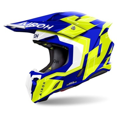 Capacete AIROH Twist 3 Dizzy Azul Amarelo