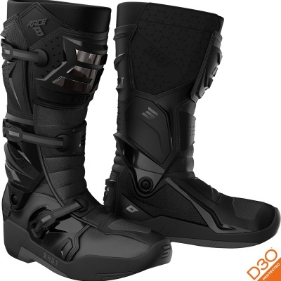 BOTAS SHOT RACE 8 PRETAS / CROMADAS