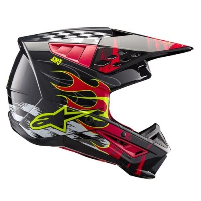 Capacete Alpinestars S-M5 Rash Vermelho