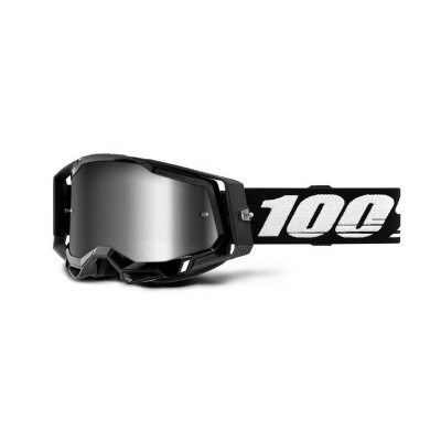 Oculos 100% Racecraft 2 Lente Espelhada Preto/Prata