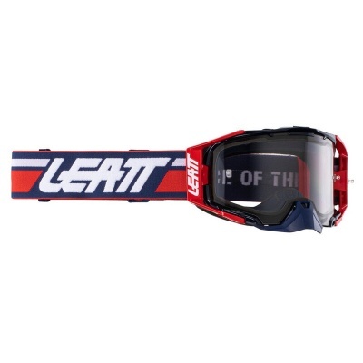 Óculos de proteção desportivos Leatt vermelhos e azuis