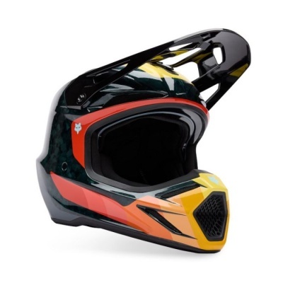 Capacete Fox V3 RS Grid laranja
