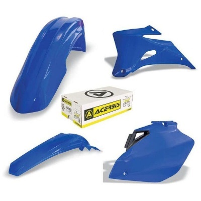 Conjunto de peças plásticas azuis para mota com embalagem ACERBIS