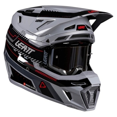 Capacete Leatt 8.5 com oculos cinzento