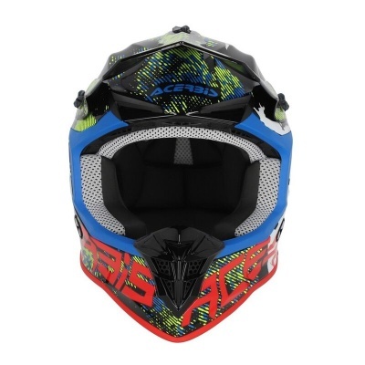 Capacete de motocross colorido com logo ACERBIS