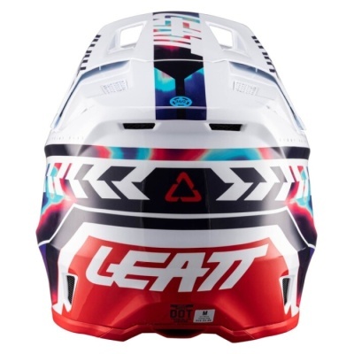 Capacete Leatt 8.5 com oculos vermelho