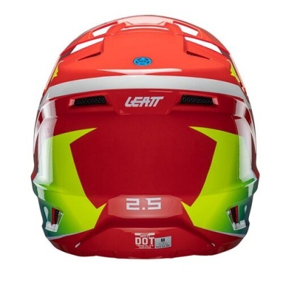 Capacete de mota Leatt 2.5 vermelho, verde, branco e amarelo