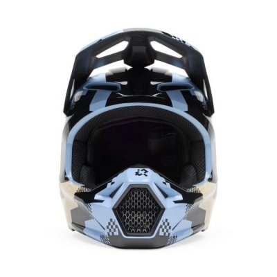 Capacete Fox V1 Digi Image azul preto
