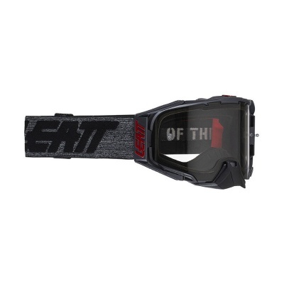 Óculos de proteção pretos com faixa elástica cinza e preta