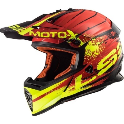 Capacete LS2 Fast EVO MX437 Fast Gator Vermelho