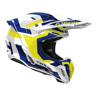 Capacete Airoh Twist 3 Dynasty Azul Amarelo