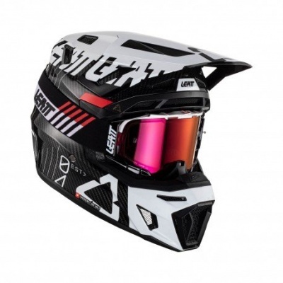 Capacete Leatt 9.5 2023 Carbono Branco Com Oculos
