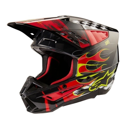Capacete Alpinestars S-M5 Rash Vermelho