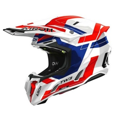Capacete Airoh Twist 3 Dynasty Azul Vermelho