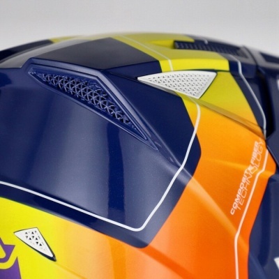 Capacete Acerbis T711  Azul Laranja