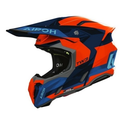 Capacete Airoh Twist 3 Fancy Azul Laranja