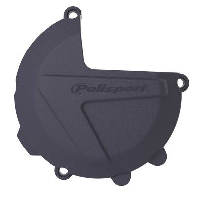 Capa protetora de embraiagem preta com logo Polisport