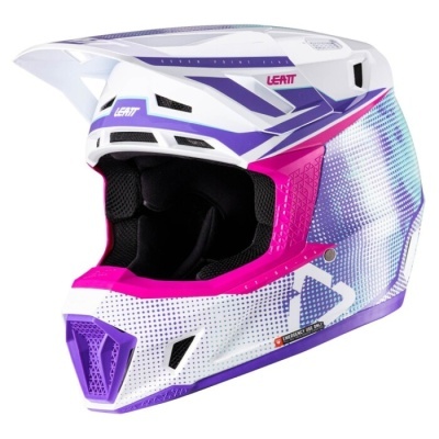 Capacete Leatt 7.5 com oculos purpura