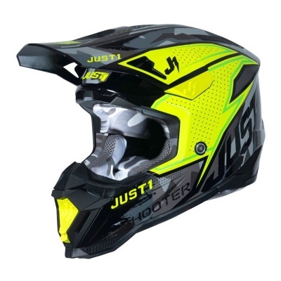 Capacete Just1 J-40 Shooter Camo Amarelo