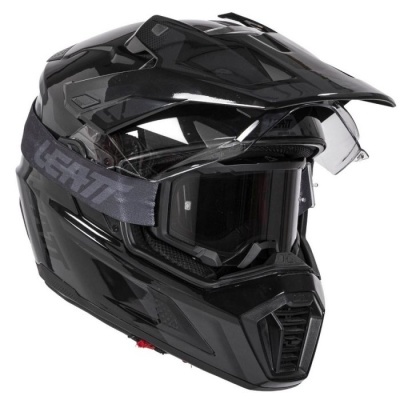 Capacete Leatt Adventure 8.5 Preto com oculos