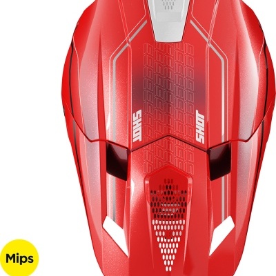 Capacete Shot Lite Ultra  vermelho Pérola