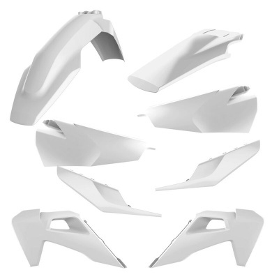 Conjunto de peças de carenagem branca para motocicleta