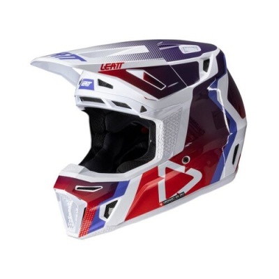 Capacete Leatt 8.5 Branco / Vermelho Com Oculos