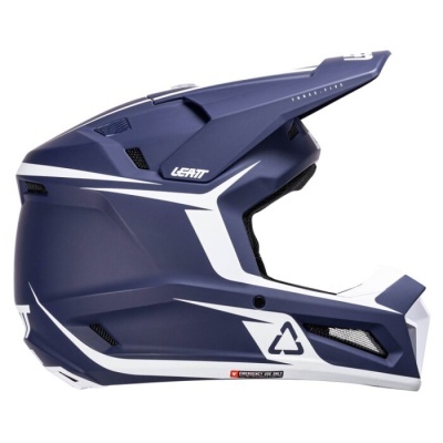 Capacete Leatt 3.5 com oculos azul