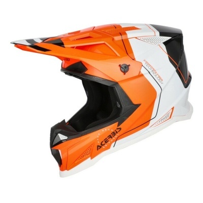 Capacete Acerbis T711  Preto Laranja