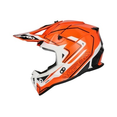 Capacete Acerbis Linear 22-06  Laranja Branco