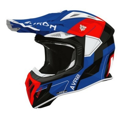 Capacete AIROH AVIATOR ACE 2 Shild Vermelho Azul