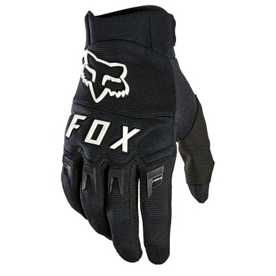 Luva preta FOX para motocross ou ciclismo com logótipo branco.