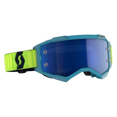 Oculos Scott Fury Cromado Azul/Amarelo Fluor