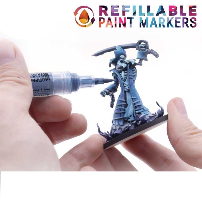 Caneta recarregável para tinta Tamanho 2 preço por cada unidade Miniatura de esqueleto azul a ser pintada com marcador recarregável