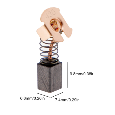 Escova de carvão CB430 9,8 x 7,4 x 6,8 mm