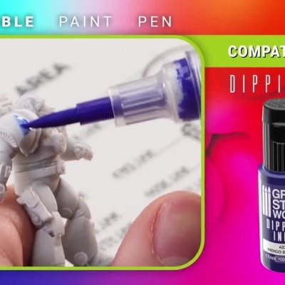 Caneta de pintura recarregável e aplicação em miniatura