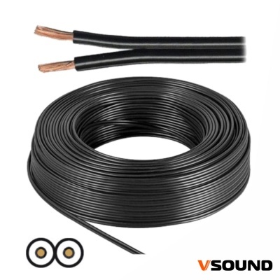 Cabo Coluna 2X4,00Mm Preto Paralelo Vsound preço por metro
