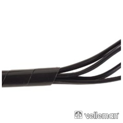 Protector De Cabo Espiral Preto Ø6Mm 10M Velleman