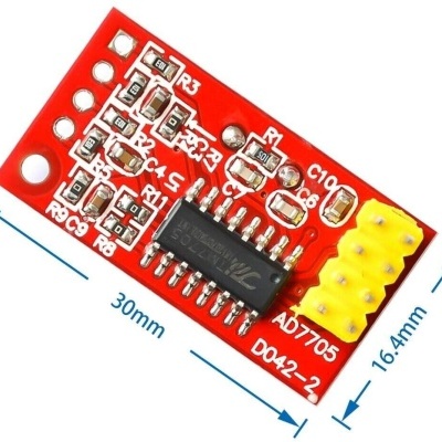 Placa módulo AD7705 Dual 16 bit ADC aquisição de dados