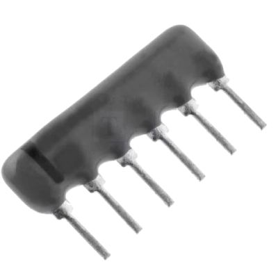 Resistencia array de 5 resistências THT 1k? ±2% 0,125W