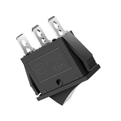 Interruptor Basculante 15A-250v Spst On-Off-On Preto