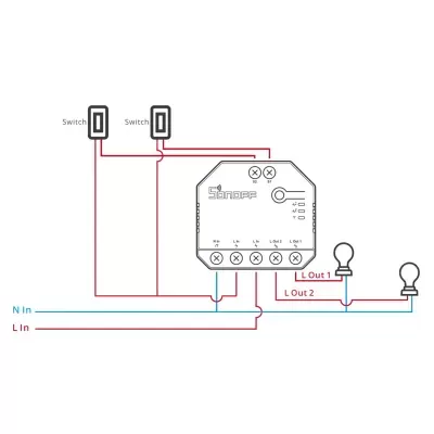 Interruptor WiFi Medidor de Energia Compatível com Interruptor Convencional SONOFF Dual R3 15A